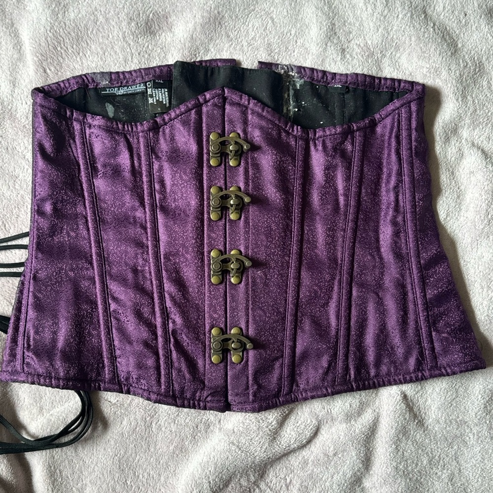 Purple Corset with Bronze Clasps